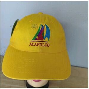 Acapulco Yellow Hat Acapulco Sailboats Hat Quality Caps Mexico New‎ With Tag